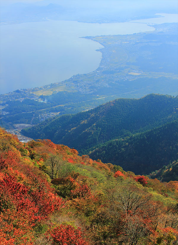 びわ湖バレイの紅葉 琵琶レイクオーツカ 湖畔の宿